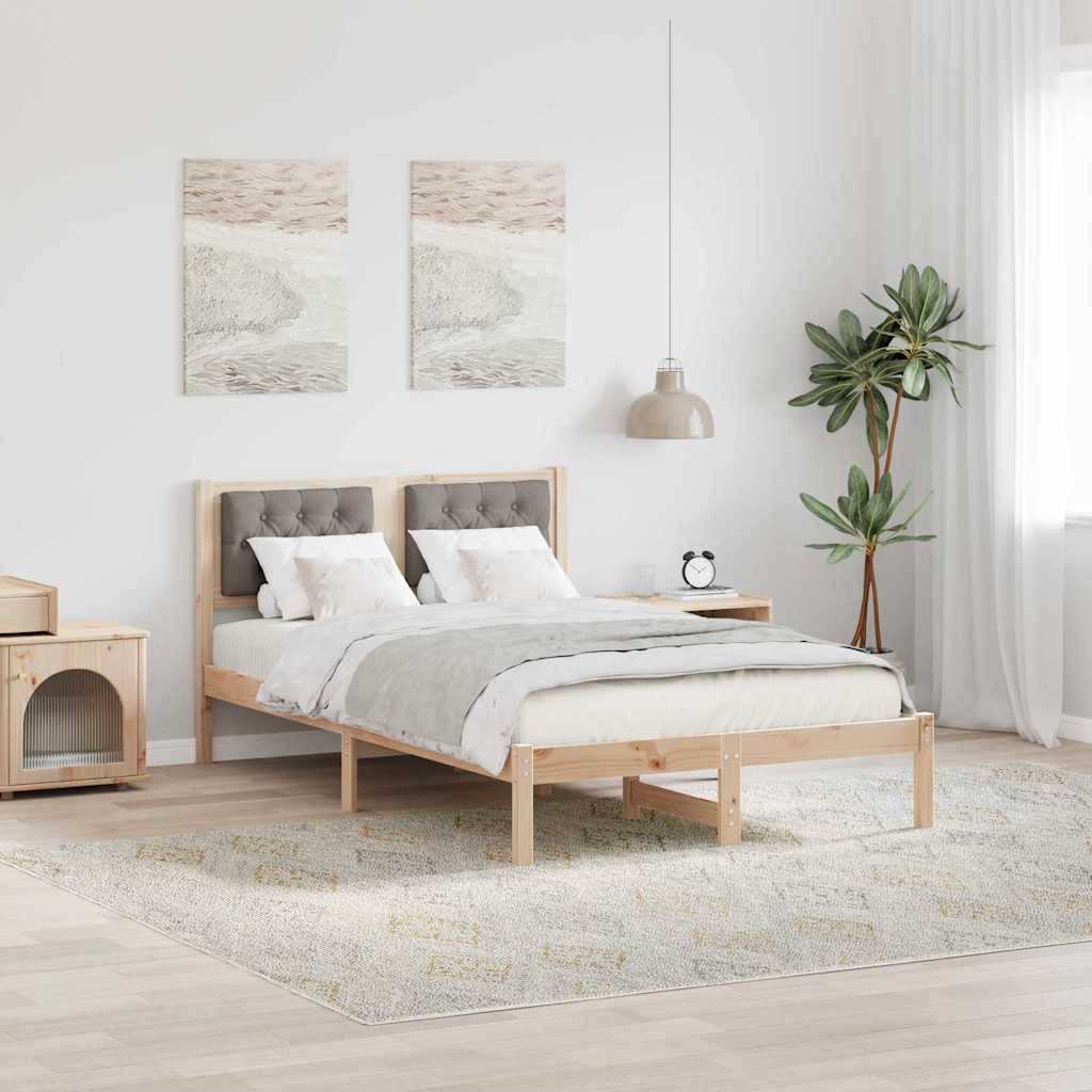 Estrutura da cama cinzento-acastanhado 135 x 190 cm