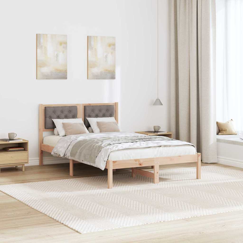 Estrutura da cama cinzento-acastanhado 135 x 190 cm