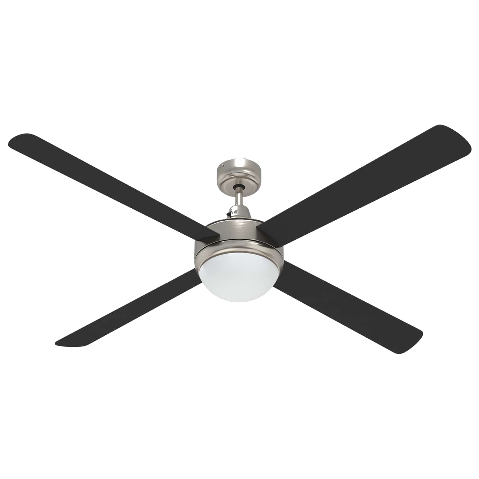 Ventoinha de teto com luz e controle remoto ø 130 cm preto