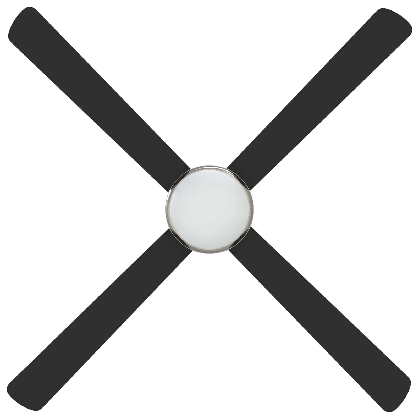 Ventoinha de teto com luz e controle remoto ø 130 cm preto