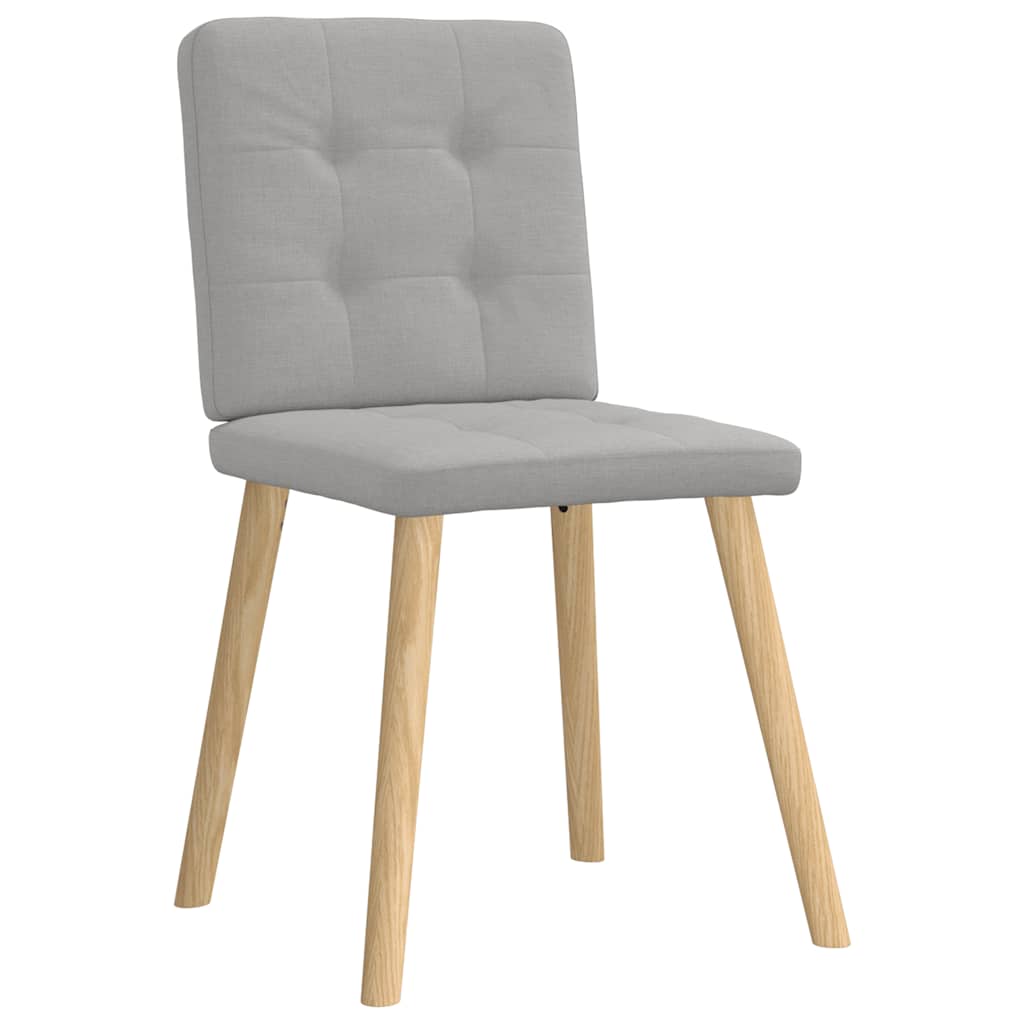 Cadeiras de jantar 4 pcs tecido cinza nuvem