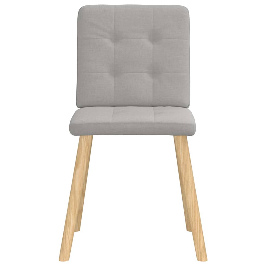 Cadeiras de jantar 4 pcs tecido cinza nuvem