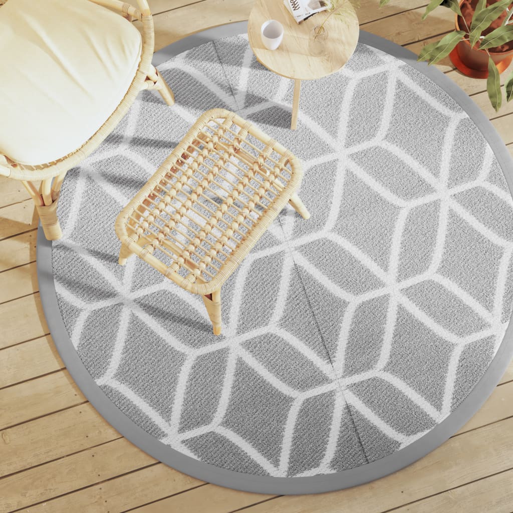 Tapete de exterior ø160 cm arakil PP cinzento