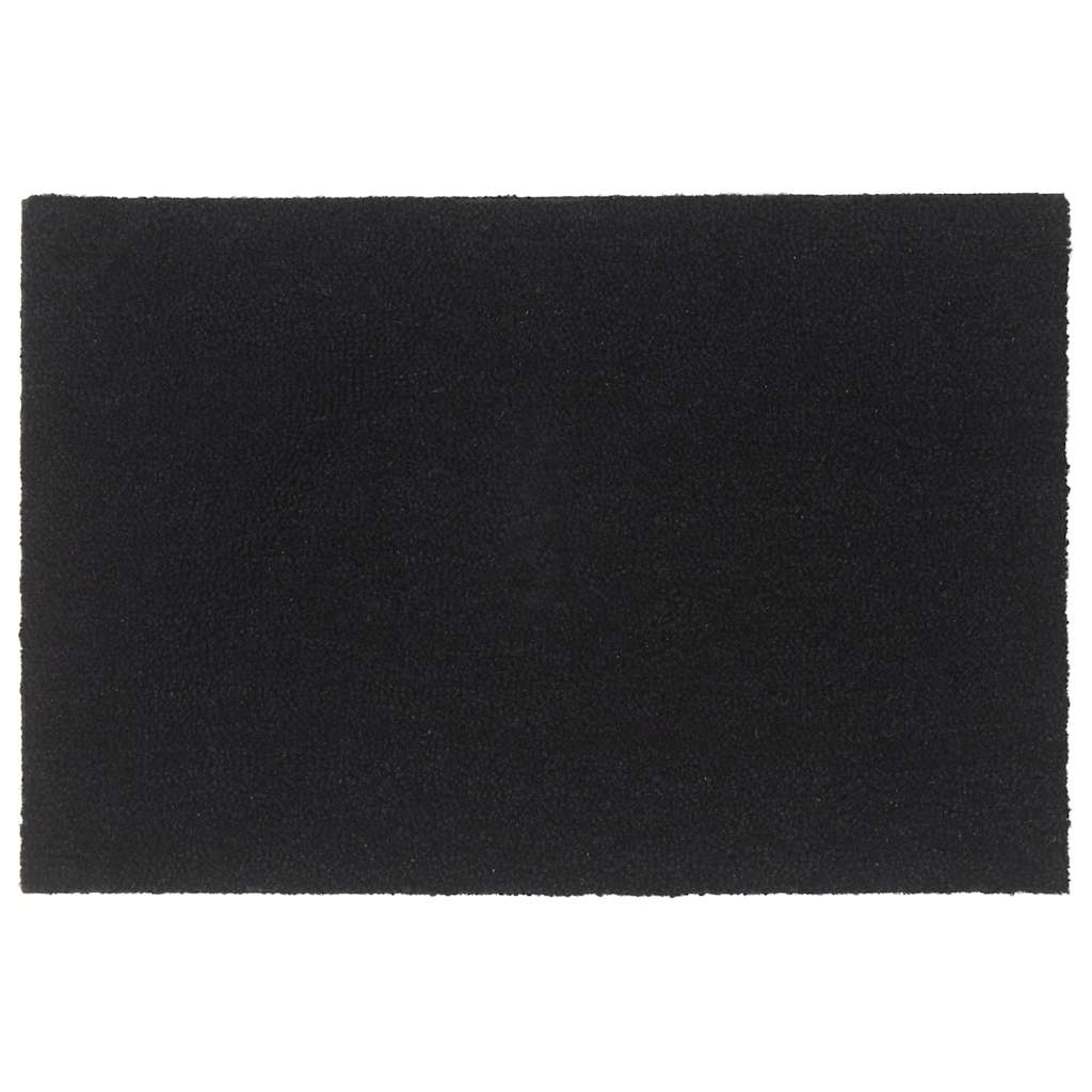 Tapete de porta 60x90 cm fibra de coco tufada preto