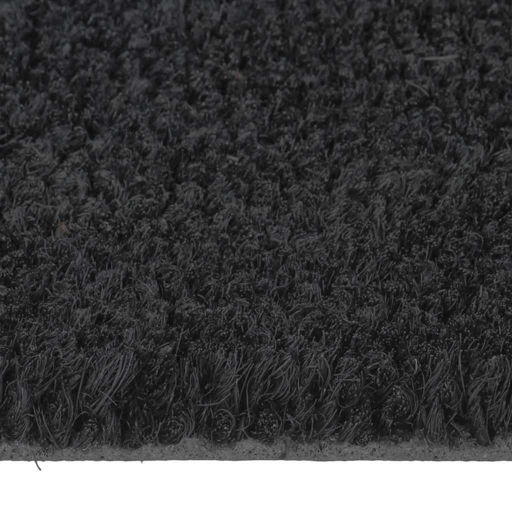 Tapete de porta 60x90 cm fibra de coco tufada preto