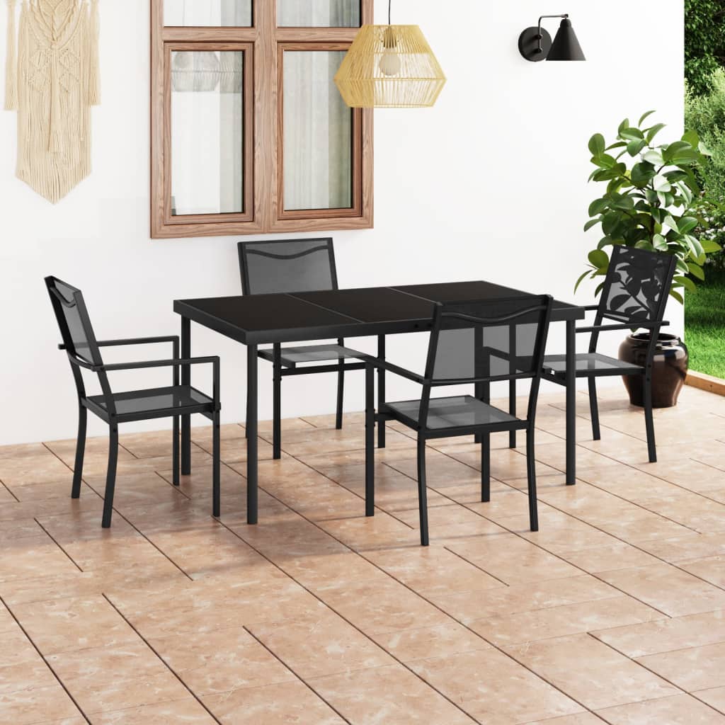 5 Pcs conjunto de jantar para exterior aço