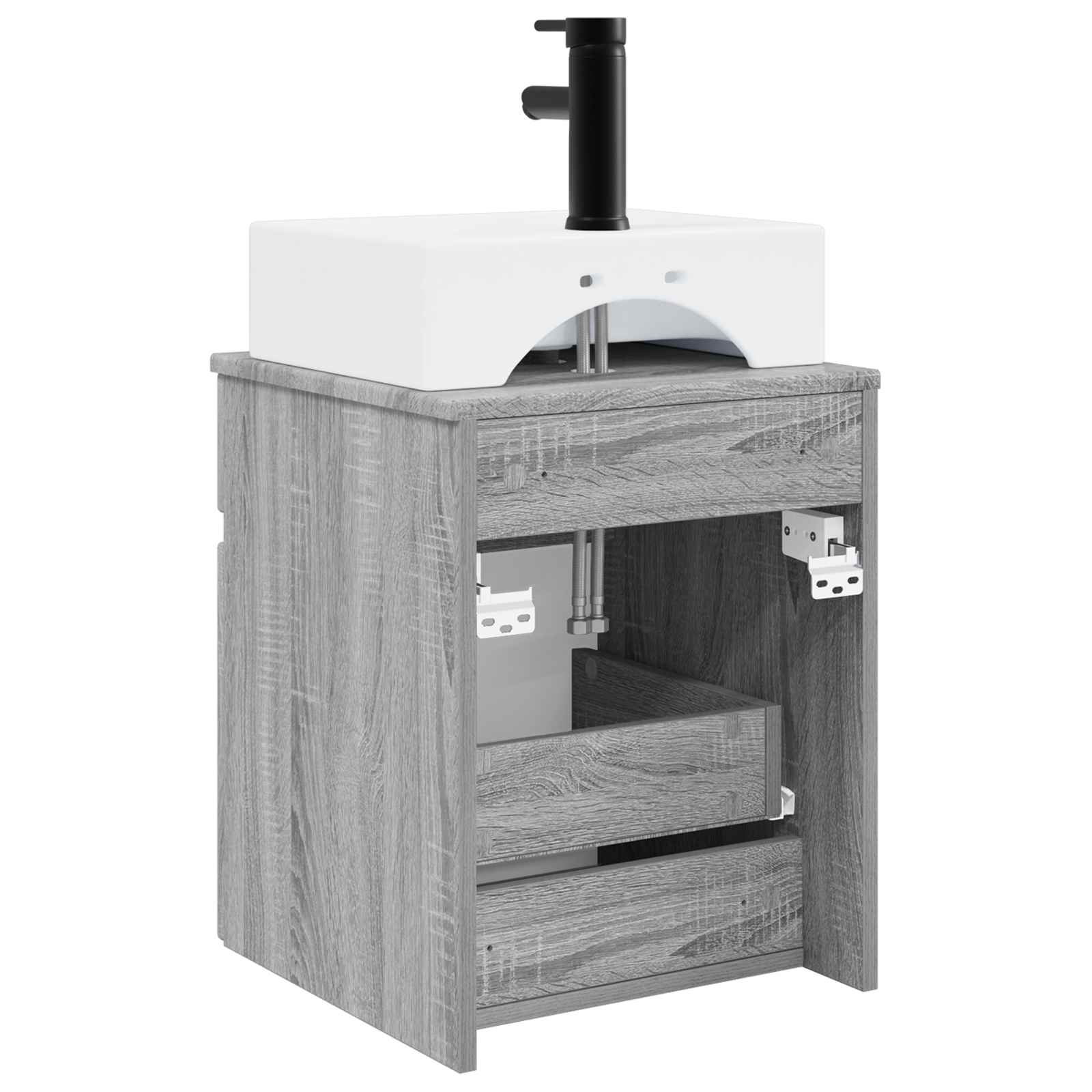 Pia de parede sonoma cinzento 39 x 41 x 62,5 cm