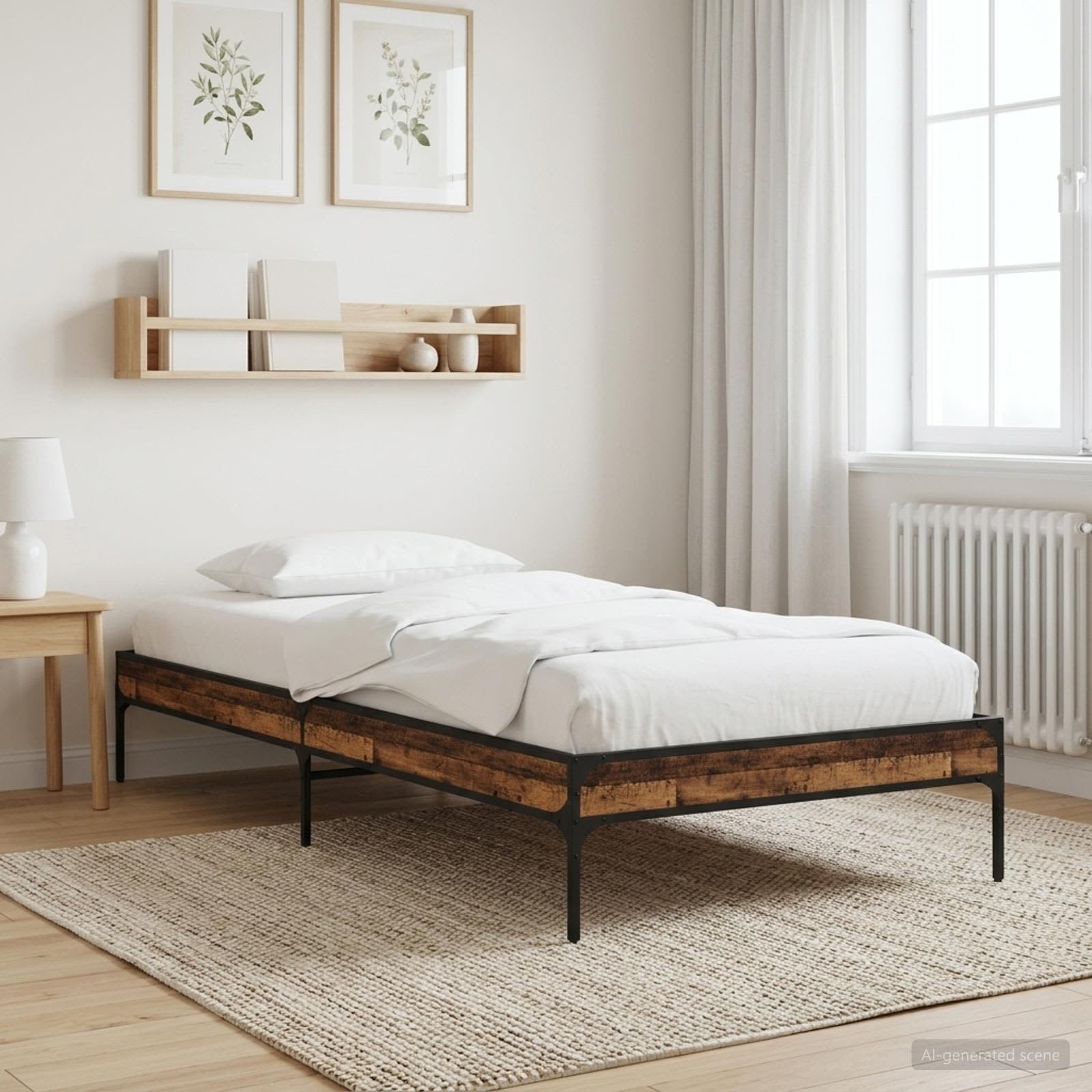 Estrutura da cama madeira antiga 80 x 200 cm