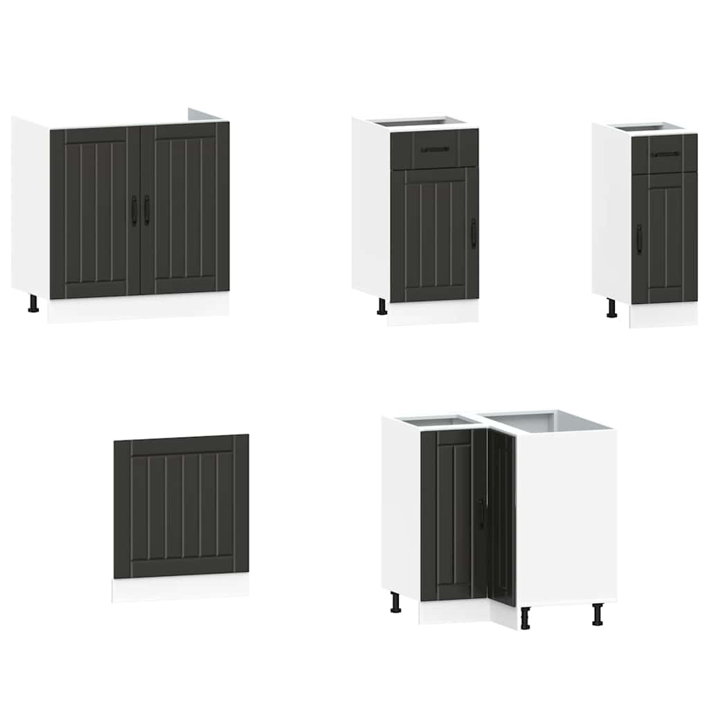 11 Peças armário de cozinha conjunto kalmar preto