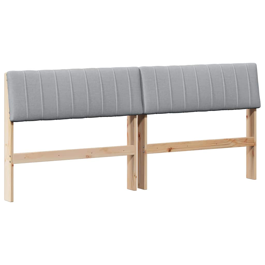 Cabeceira estofada cinzento-claro 180 cm