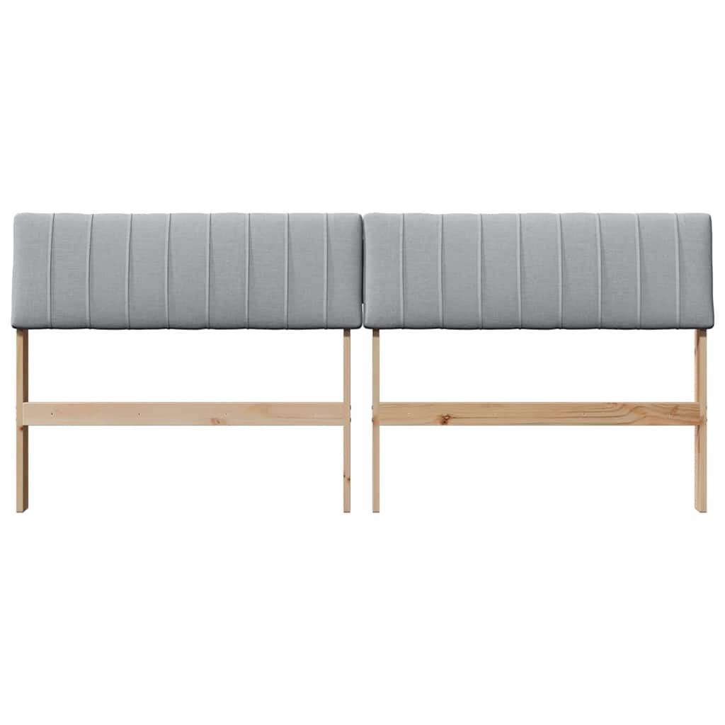 Cabeceira estofada cinzento-claro 180 cm