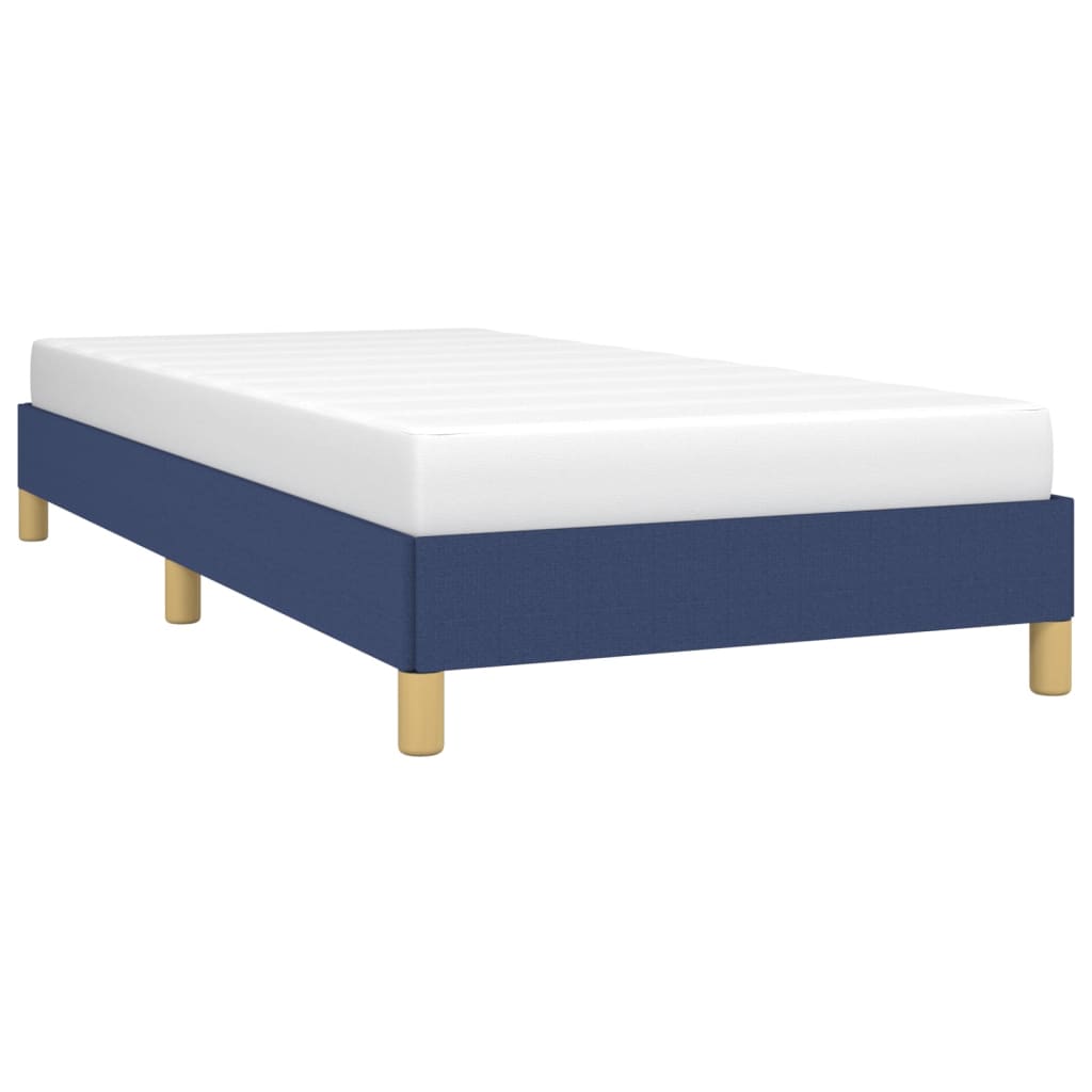 Estrutura de cama sem colchão 90x190 cm tecido azul