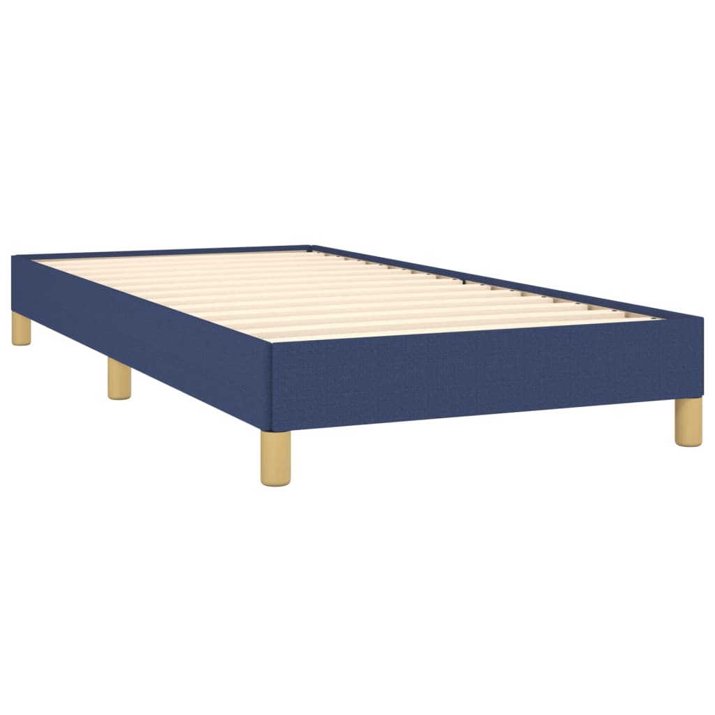 Estrutura de cama sem colchão 90x190 cm tecido azul