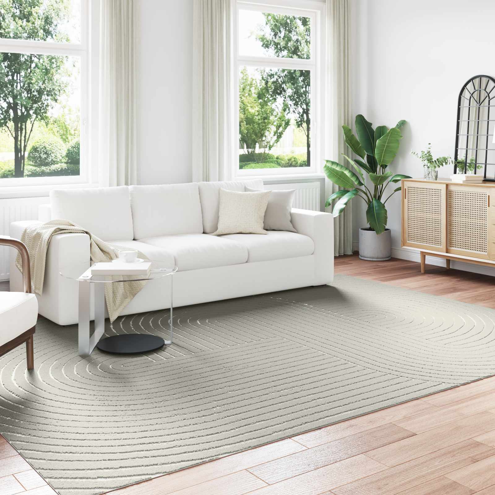 Tapetes de área retangular palmeras verde 200 x 280 cm