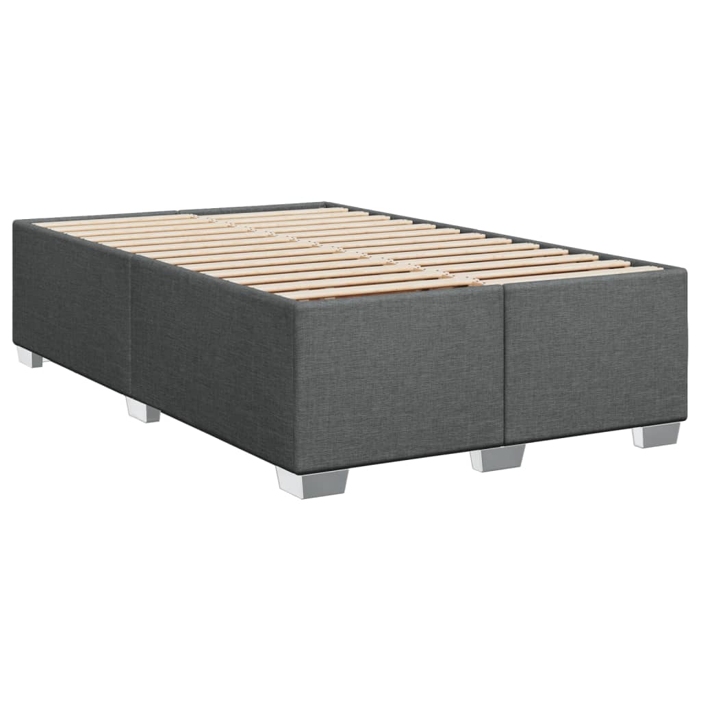 Estrutura de cama sem colchão cinza escuro 120x190 cm tecido
