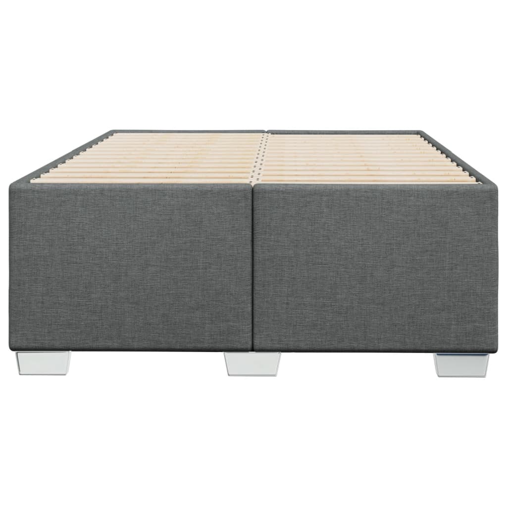 Estrutura de cama sem colchão cinza escuro 120x190 cm tecido
