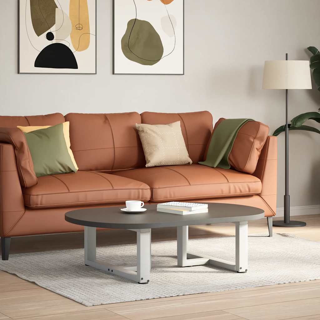 Pés para mesa de centro em forma de t, 2 peças, branco, 60x25x(30-31) cm, aço