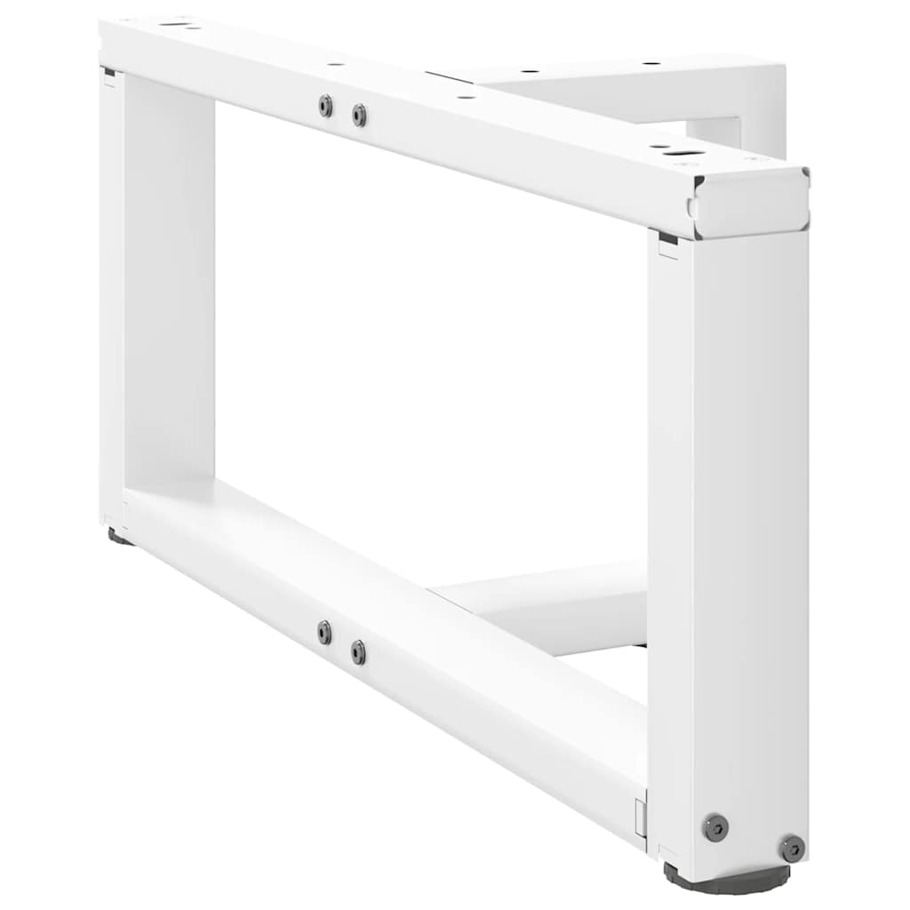 Pés para mesa de centro em forma de t, 2 peças, branco, 60x25x(30-31) cm, aço
