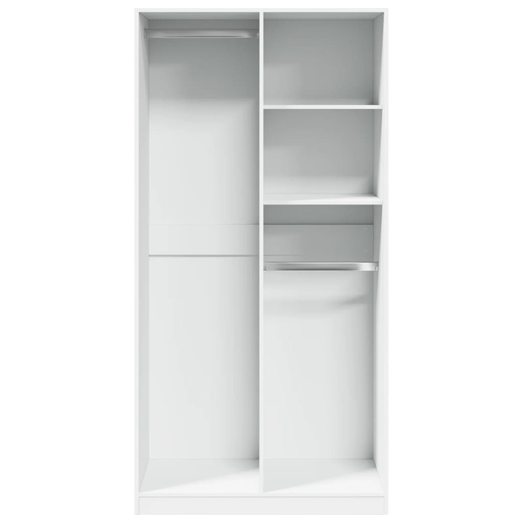 Roupeiro 100x50x200 cm contraplacado branco