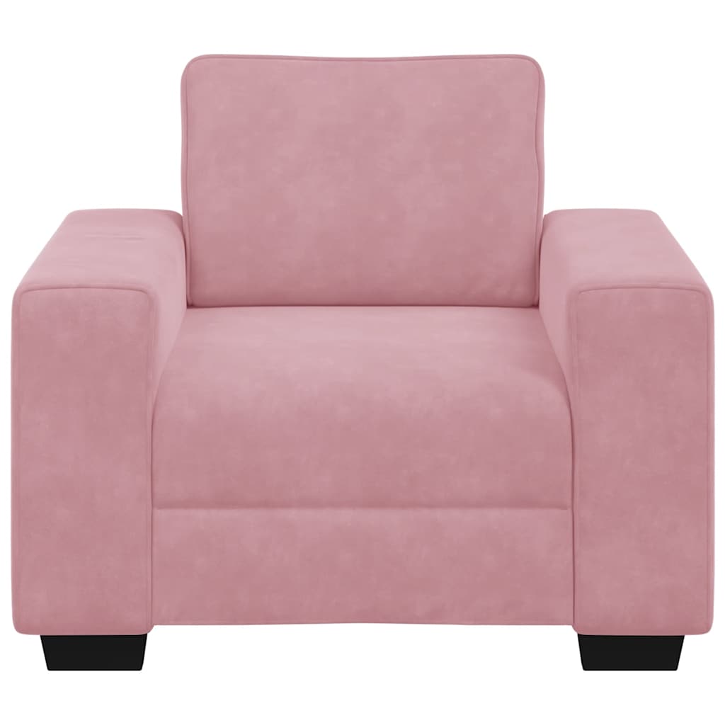 Poltrona 100x77x82 cm veludo rosa