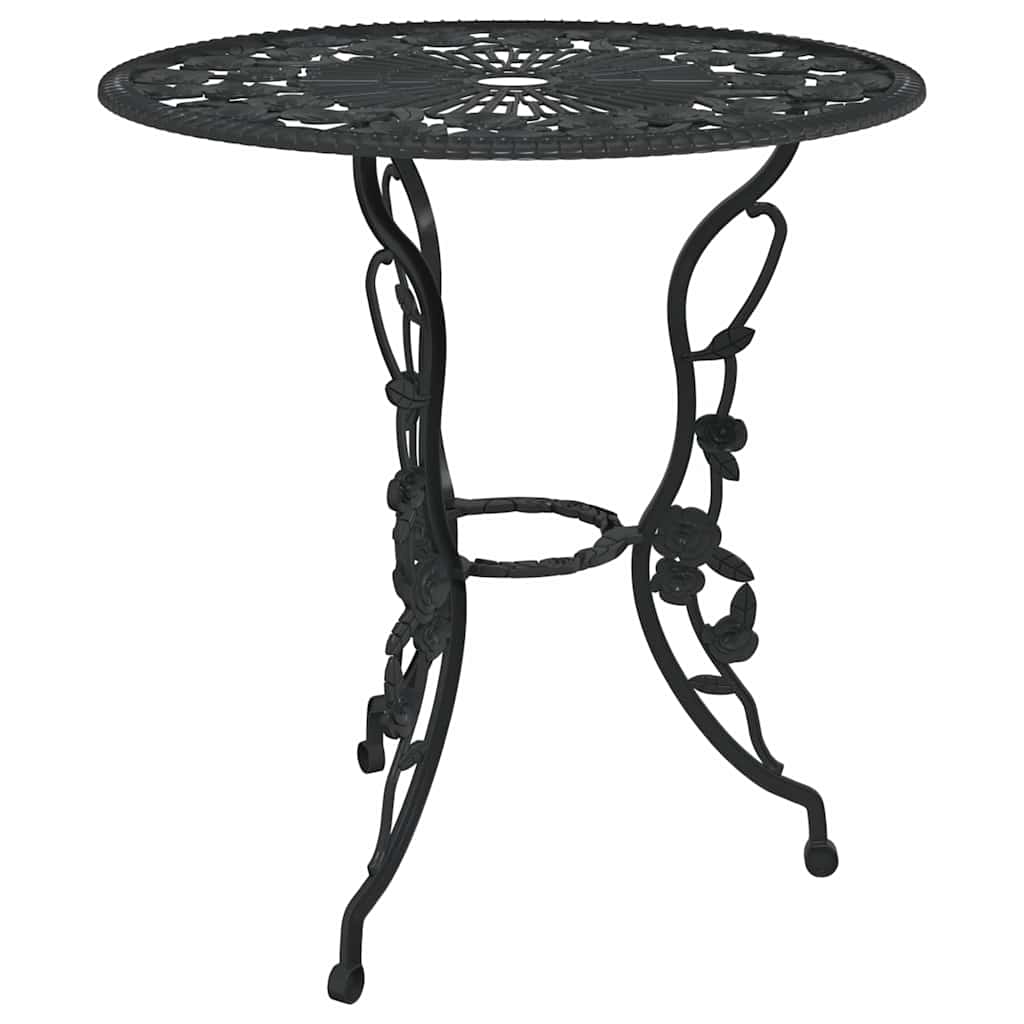 3 Pcs conjunto de bistrô alumínio fundido preto