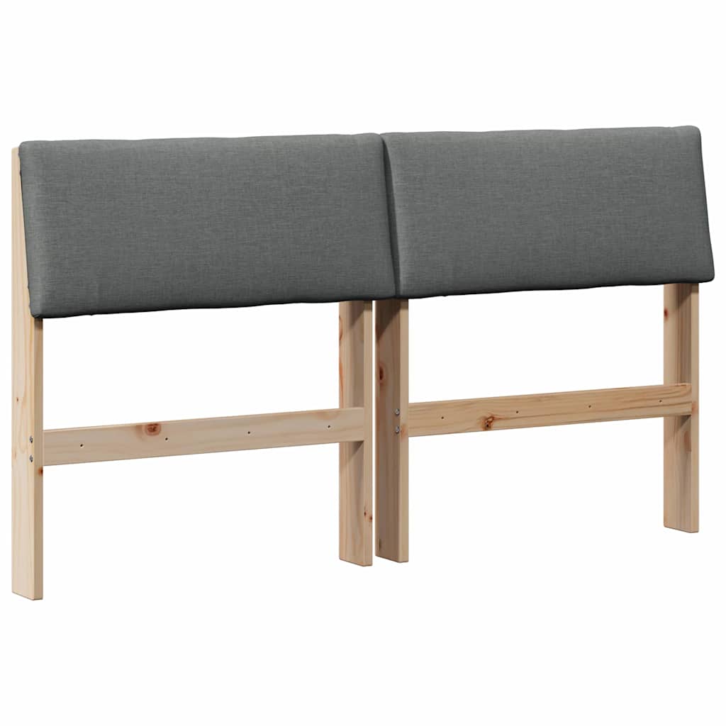 Cabeceira estofada cinza escuro 135 cm