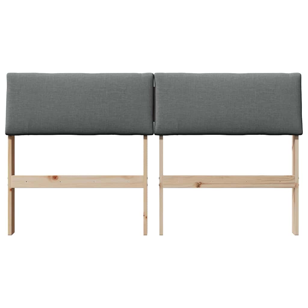 Cabeceira estofada cinza escuro 135 cm