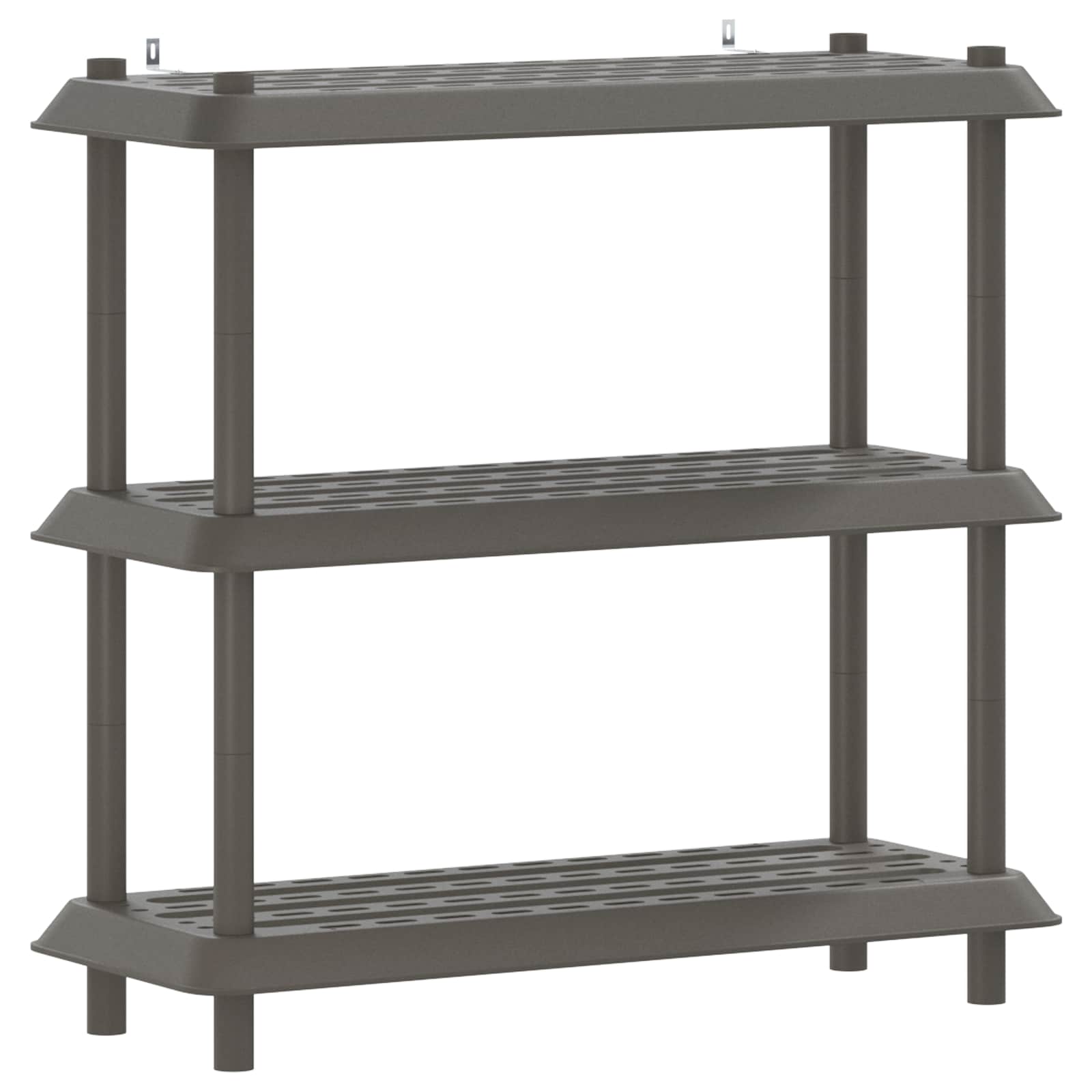 Unidade de estante 3 níveis 100 x 40 x 96 cm PP cinzento-claro