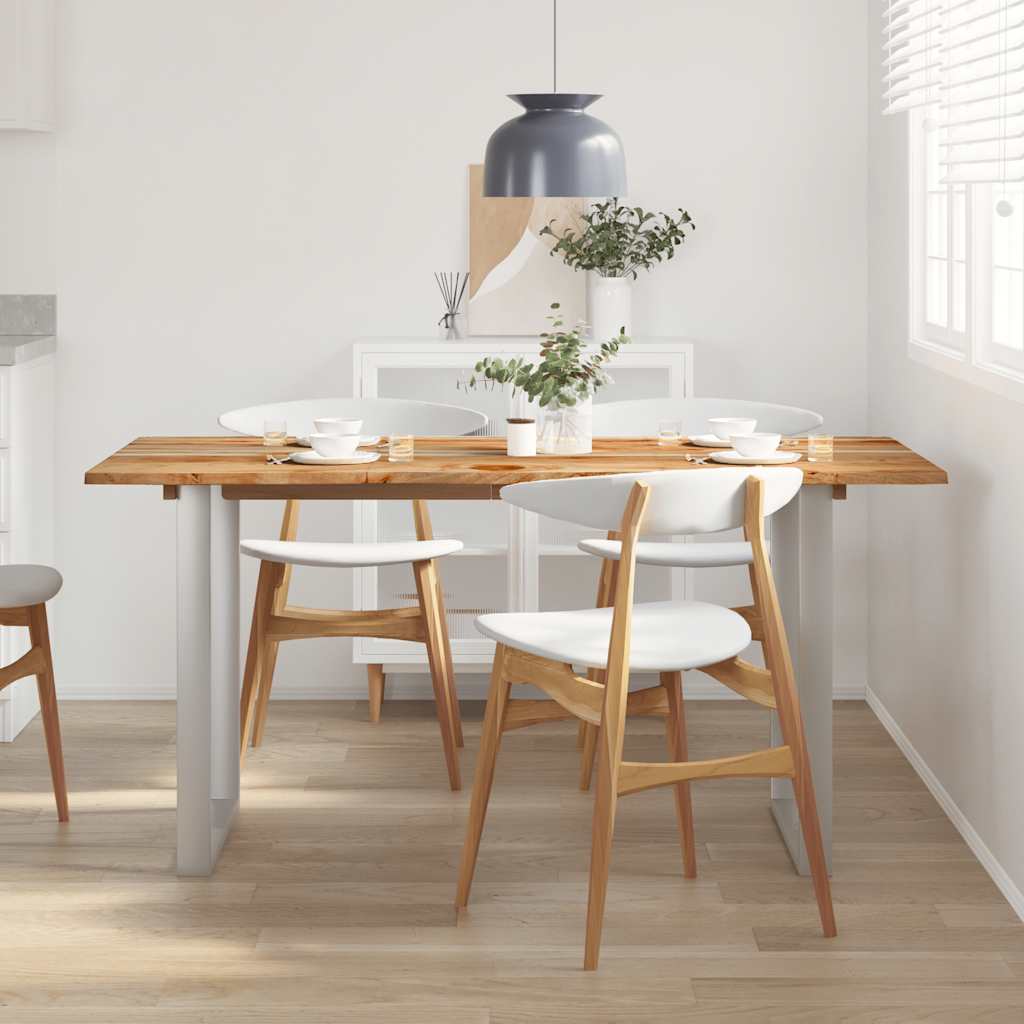 Mesa de jantar 154x80x76 cm madeira de acácia maciça