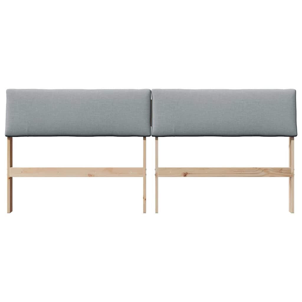 Cabeceira estofada cinzento-claro 180 cm