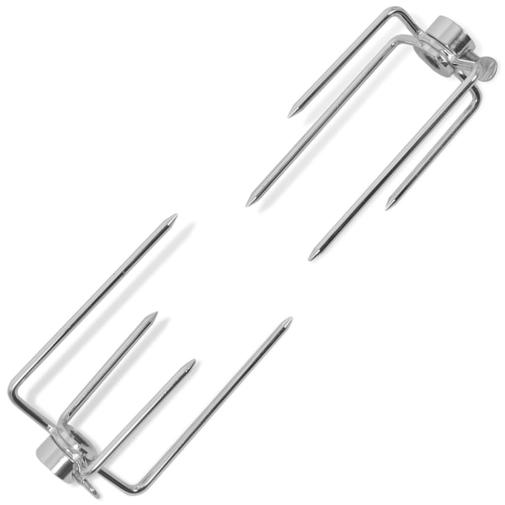 Espetos de churrasqueira bbq 2 pcs aço