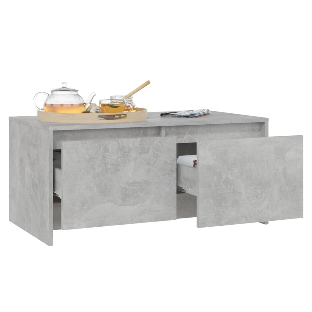 Mesa de centro 90x50x41,5 cm derivados madeira cinzento cimento