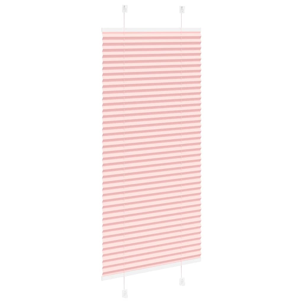Rosa plissada cega 55x150 cm largura tecido 54,4 cm poliéster
