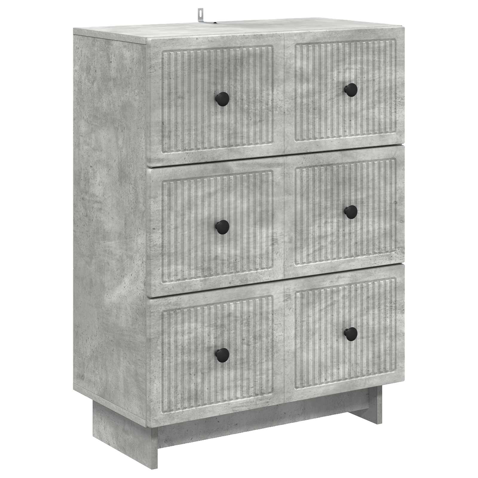 Gabinete de gavetas cinzento cimento 66 x 34,5 x 90 cm