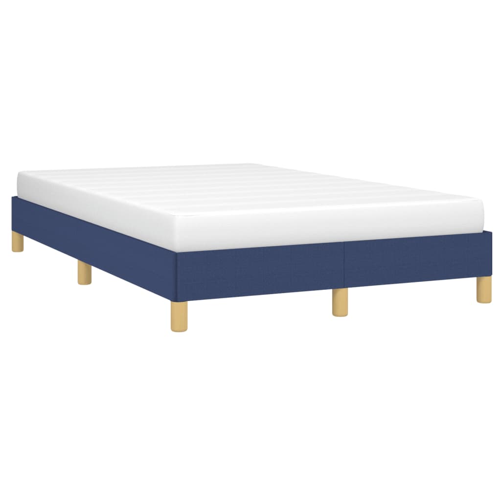 Estrutura de cama sem colchão 120x190 cm tecido azul