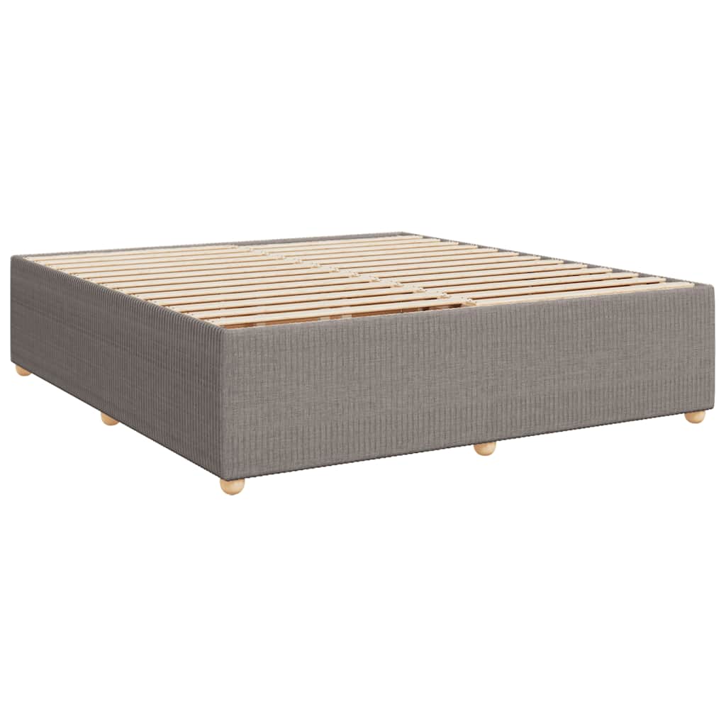Cama sem colchão 180x200 cm tecido castanho-acinzentado