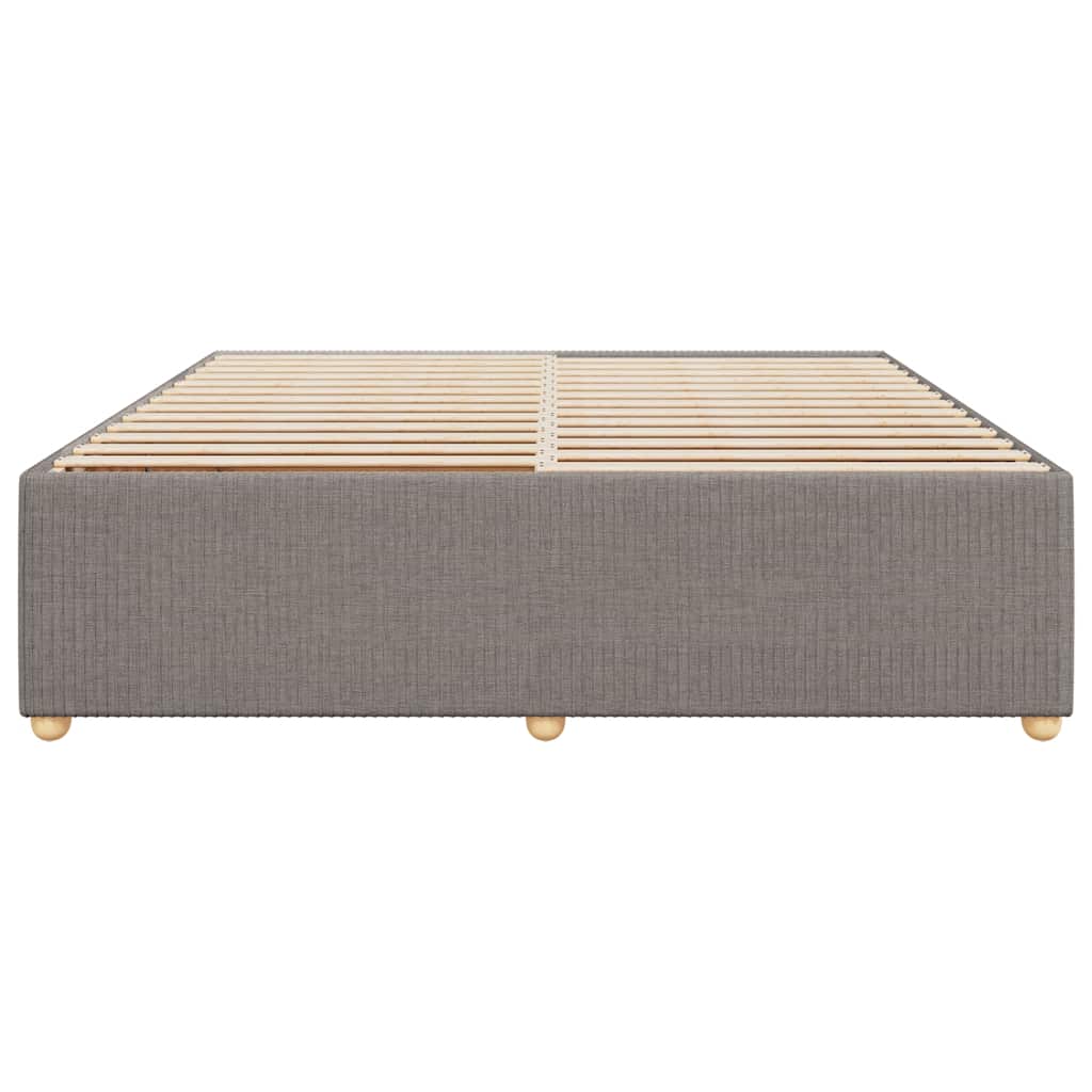Cama sem colchão 180x200 cm tecido castanho-acinzentado