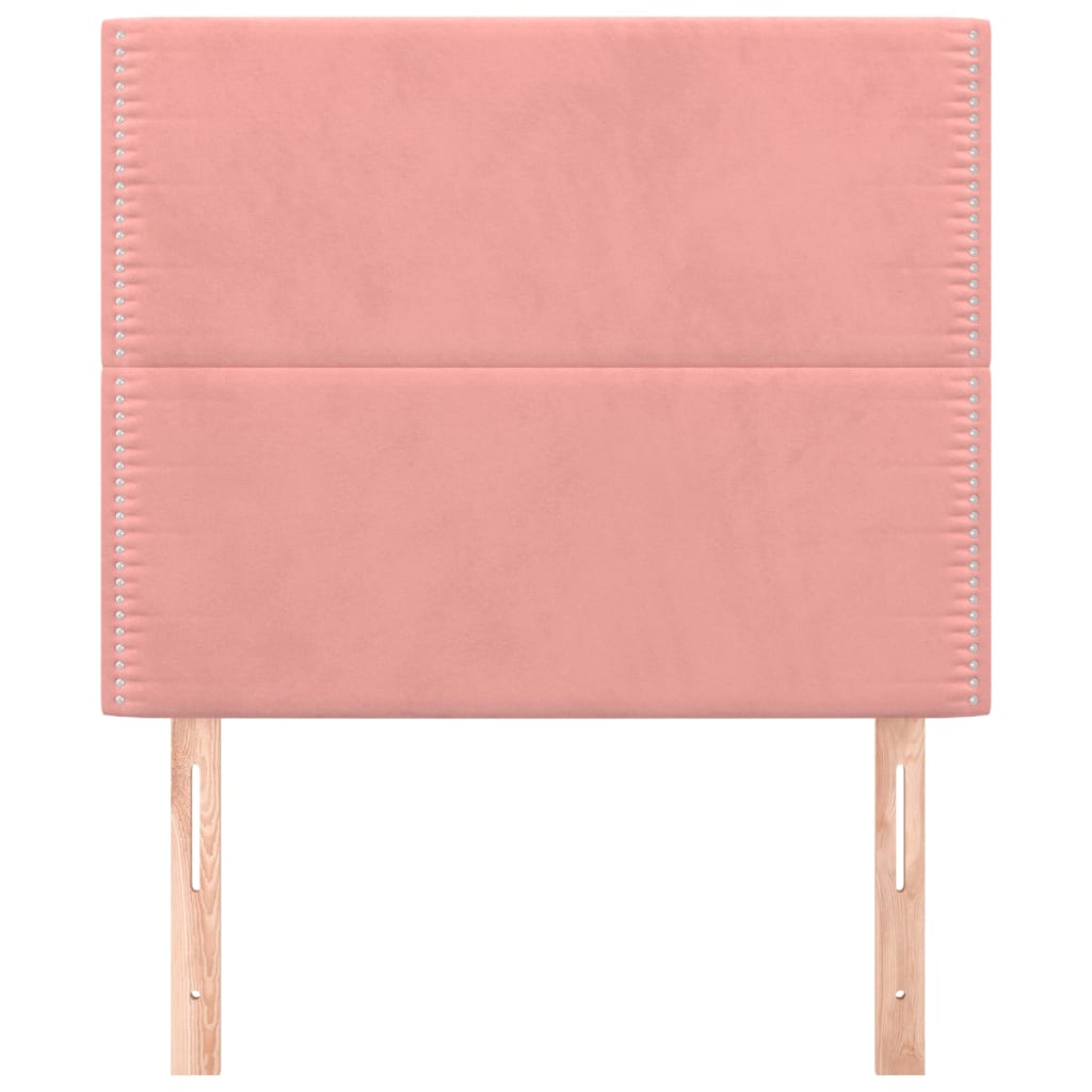 Cabeceira rosa 100x5x118/128 cm veludo