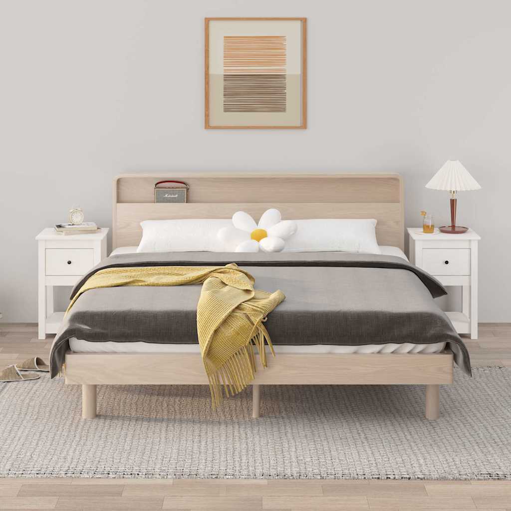 Mesas de cabeceira 2 pcs 40x35x61,5 cm pinho maciço branco