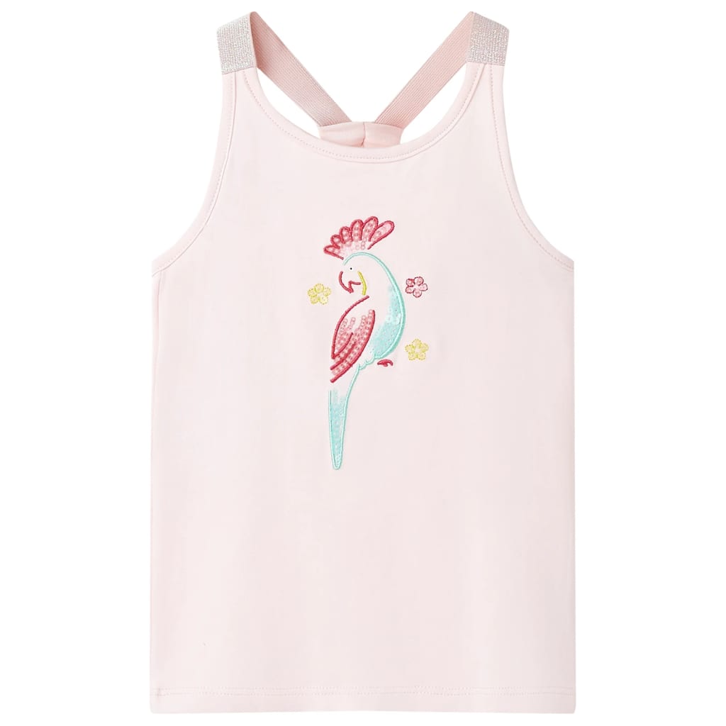 T-shirt de alças para criança rosa suave 116