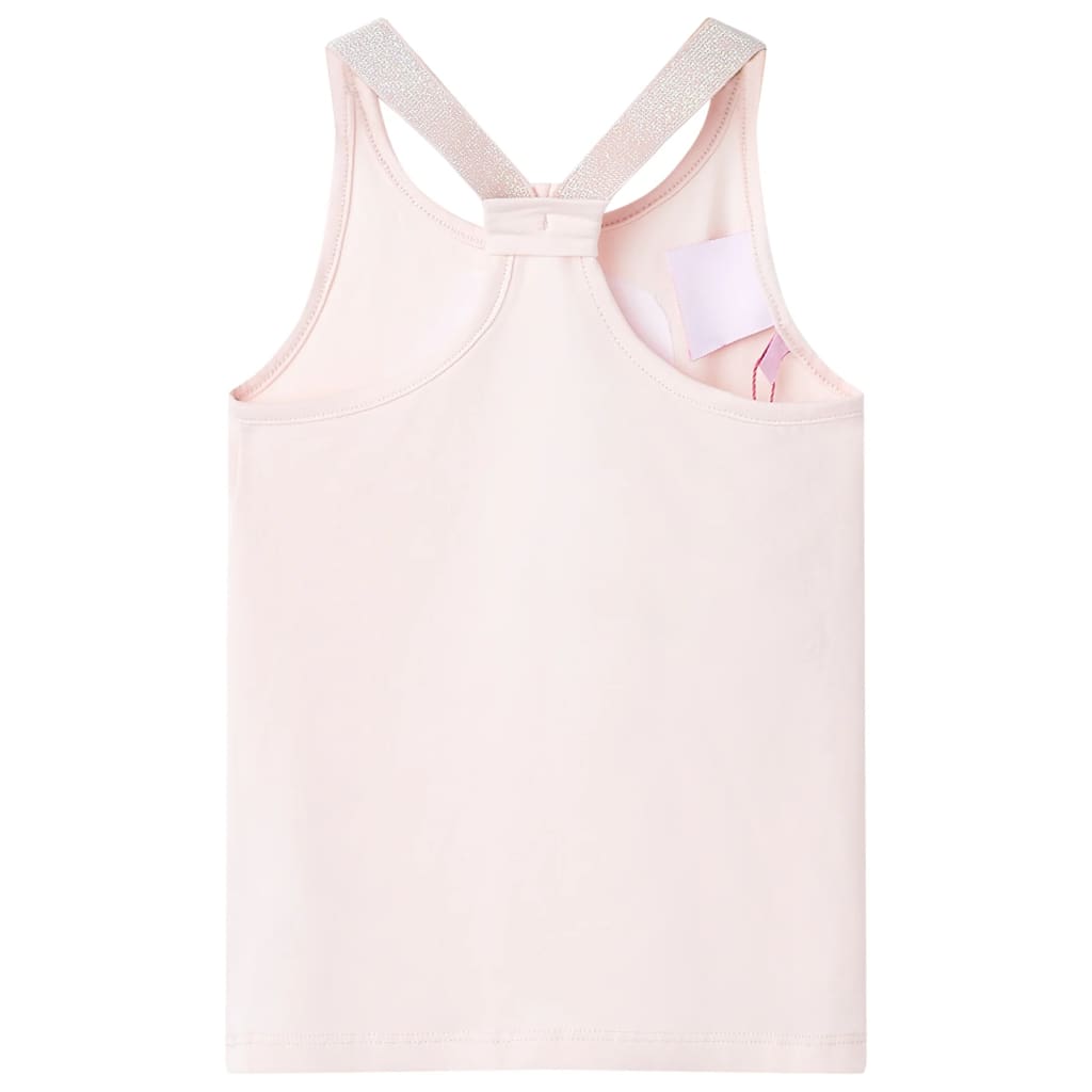 T-shirt de alças para criança rosa suave 116