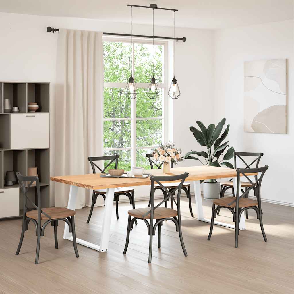 Pés de mesa de jantar em forma de u, 2 peças, branco, 100x (72-73) cm, aço
