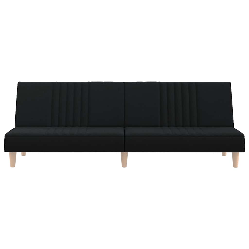 Sofá-cama tecido preto