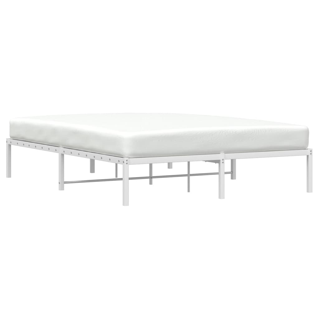 Estrutura de cama 160x200 cm metal branco