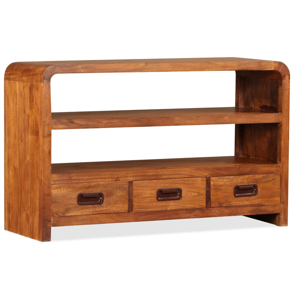 Móvel de TV madeira de acácia maciça 90x30x55 cm