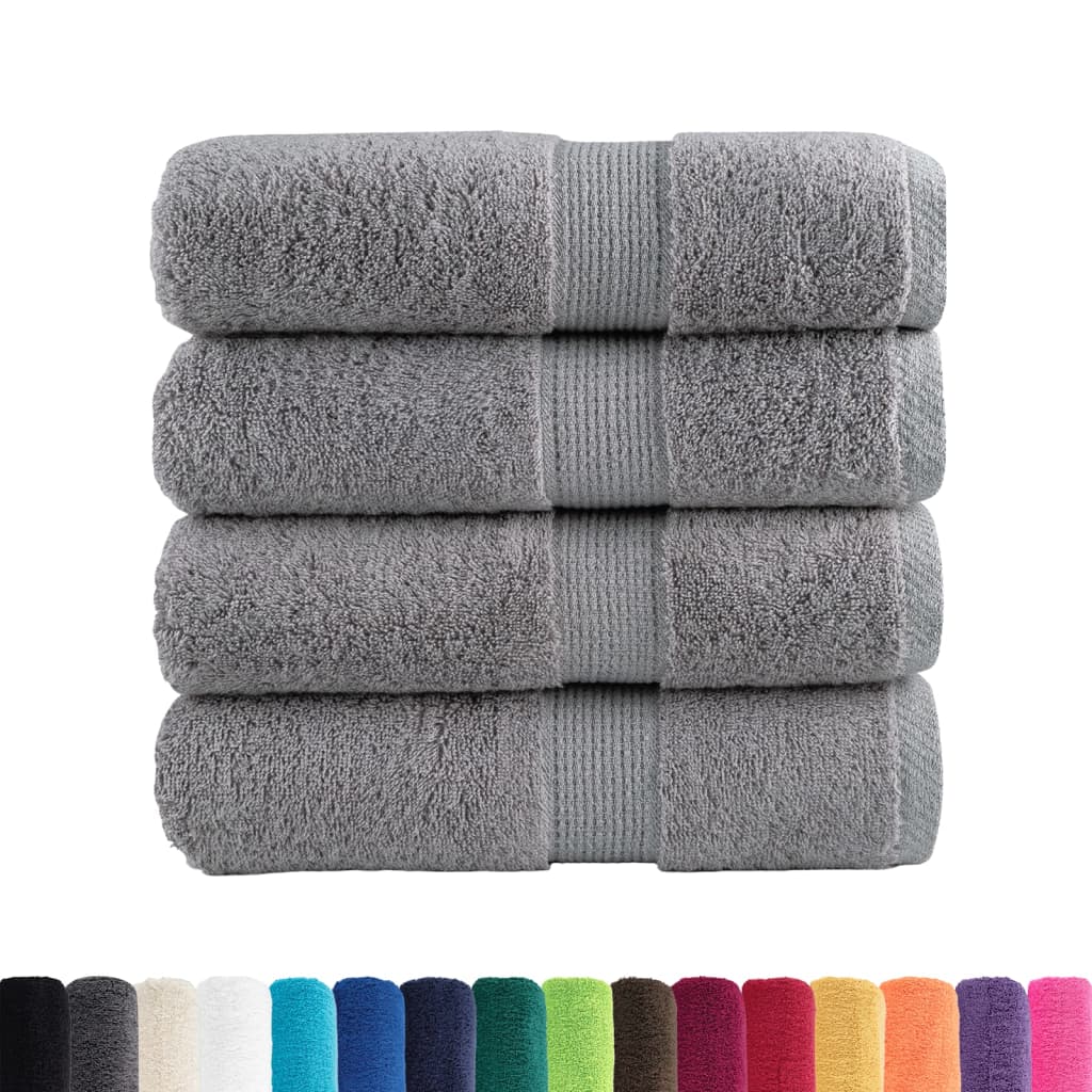Toalhas de bidé premium solund 4 pcs 30x50 cm 600 gsm cinzento
