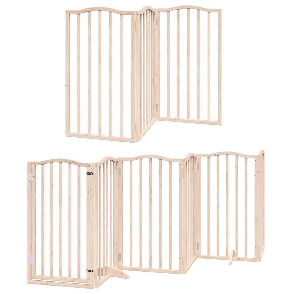 Portão para cães com porta dobrável 12 painéis 600 cm álamo