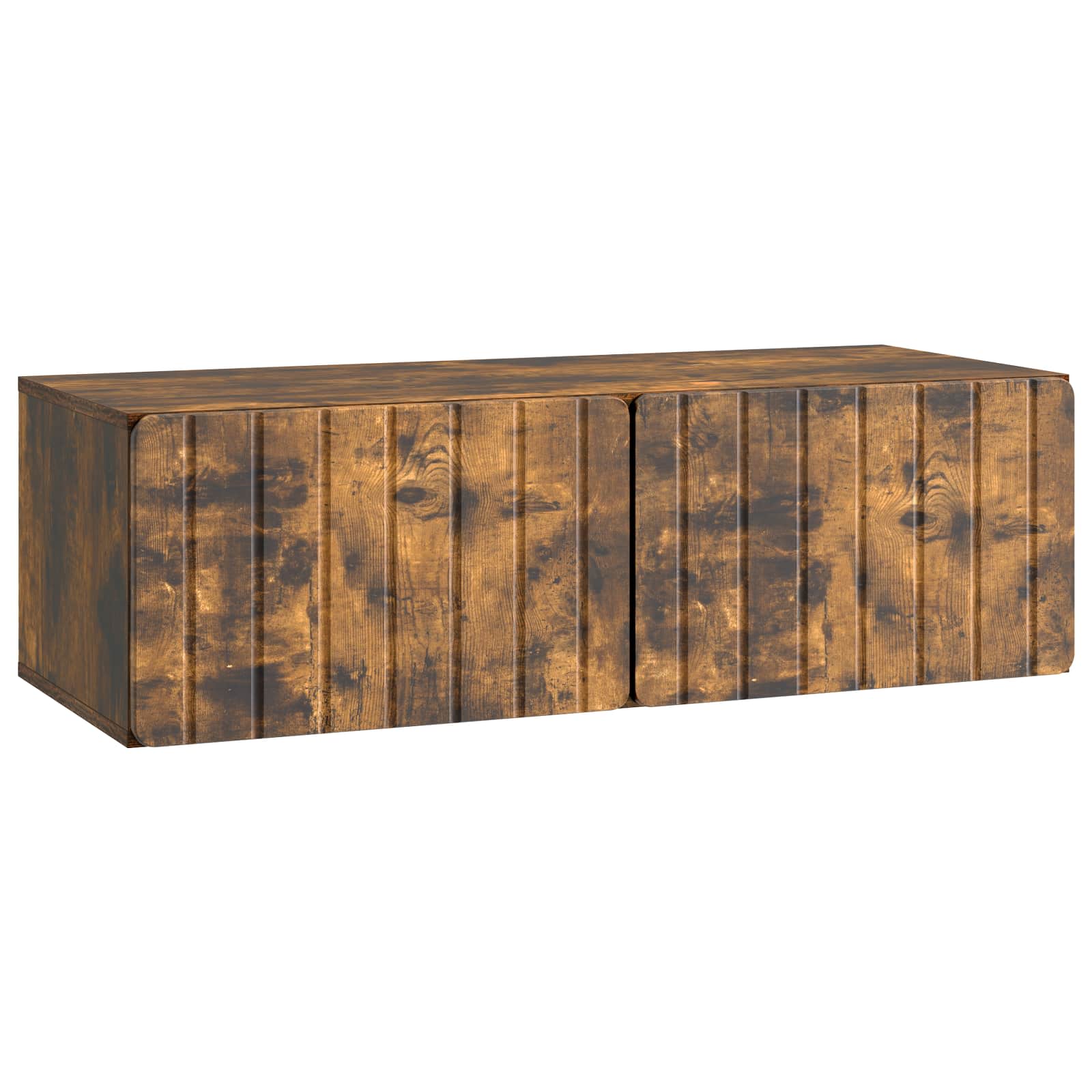 Gabinete de TV de parede 98 x 41 x 30 cm carvalho fumado