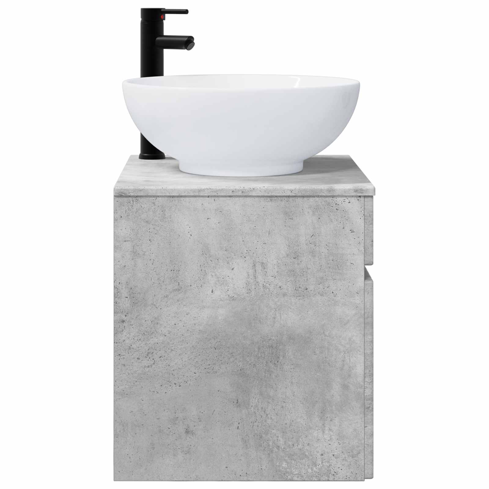 Vanidade de pia de parede cinzento cimento 49 x 44,5 x 66,5 cm