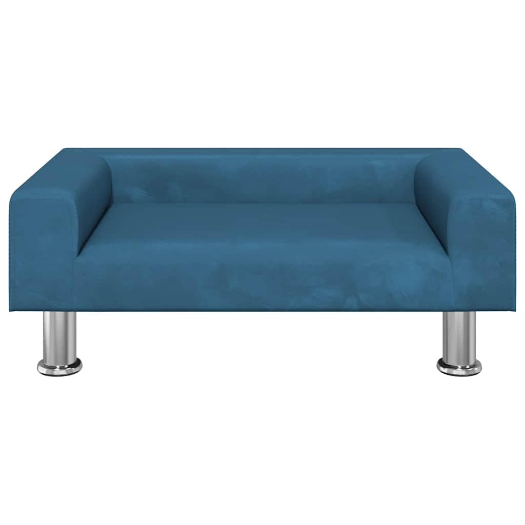 Sofá infantil 70x45x26,5 cm veludo azul